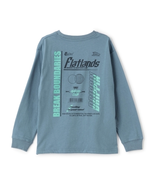 GLAZOS(グラソス)の「【SKIT0LY】【プチプラ】バック2トーンロゴプリント長袖Tシャツ(Tシャツ/カットソー・キッズ・ホワイト/オレンジ/イエロー/グリーン/ネイビー/ブルー・110cm/130cm/140cm/100cm/120cm)」の11枚目の写真