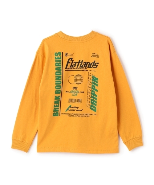 GLAZOS(グラソス)の「【SKIT0LY】【プチプラ】バック2トーンロゴプリント長袖Tシャツ(Tシャツ/カットソー・キッズ・ホワイト/オレンジ/イエロー/グリーン/ネイビー/ブルー・110cm/130cm/140cm/100cm/120cm)」の12枚目の写真