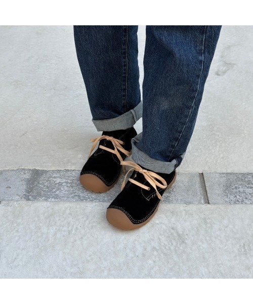 セール】本革ベロア ショートブーツ かがりステッチブーツ（ブーツ