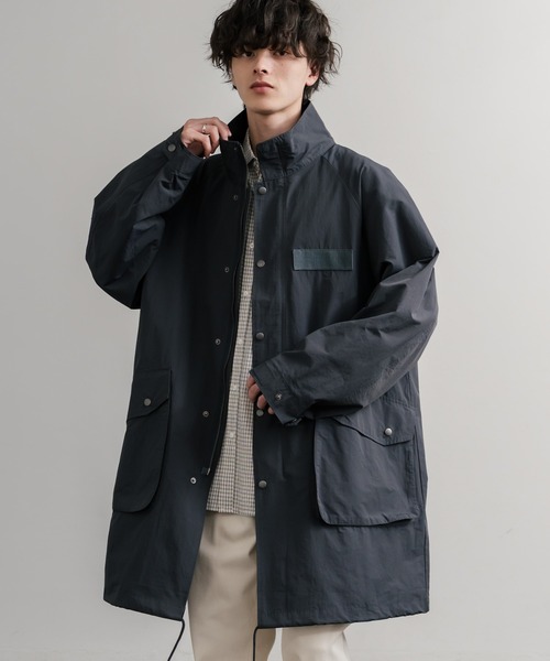 Audience（オーディエンス）の「Audience オーディエンス 綿ナイロン高密度ポプリン M-90ロング丈スタンドネックモッズコート AUD7355（モッズコート・メンズ・スミクロ/オリーブ/ブラック/カーキ・M/L）」の11枚目の写真