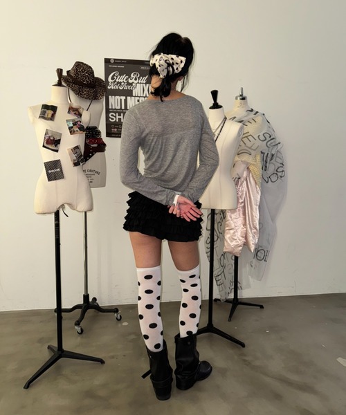 SHAGGIE(シャギー)の「2WAYリブヘンリーネックカーディガン(カーディガン/ボレロ・レディース・ホワイト/ピンク/グレー・FREE)」の10枚目の写真