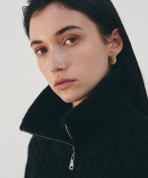 NICK&NICOLE(ニックアンドニコール)の「NICOLE TWIST SWEATER ZIP UP_BLACK(ニット/セーター・レディース・その他・FREE)」の2枚目の写真