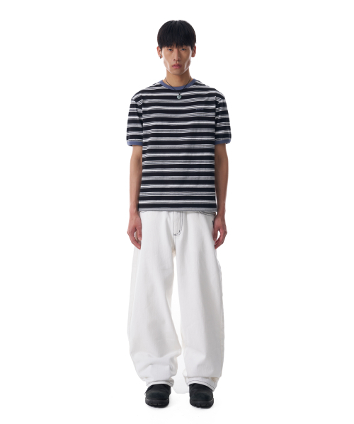 AAKAM(アーカム)の「Striped Ringer Top (Black-Gray)(Tシャツ/カットソー・レディース・その他・1/2)」の7枚目の写真