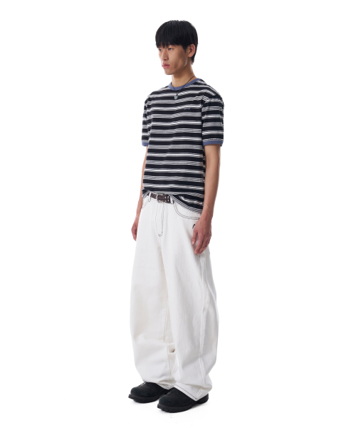 AAKAM(アーカム)の「Striped Ringer Top (Black-Gray)(Tシャツ/カットソー・レディース・その他・1/2)」の8枚目の写真