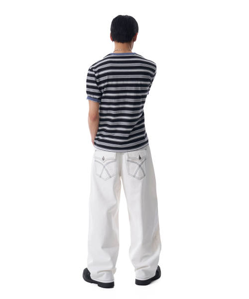 AAKAM(アーカム)の「Striped Ringer Top (Black-Gray)(Tシャツ/カットソー・レディース・その他・1/2)」の10枚目の写真