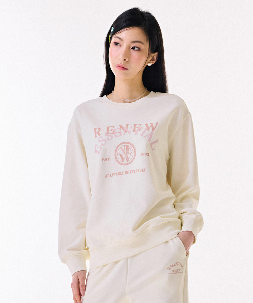 CHASECULT(チェイスカルト)の「レディースグラフィックスウェットシャツ-DARG5163B0A(スウェット・レディース・アイボリー・90/85)」の3枚目の写真