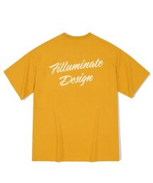 オーバーサイズフラッフィーロゴTシャツ-イエロー