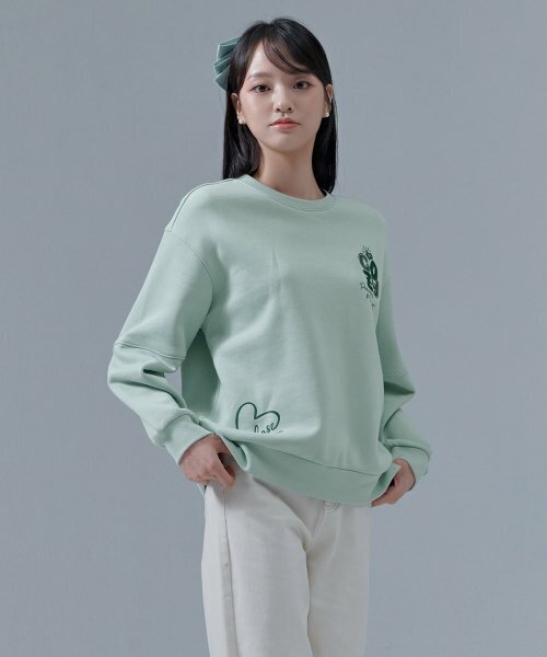 CHASECULT(チェイスカルト)の「レディース 起毛刺繍 スウェットシャツ-CFRG5176D0S(スウェット・レディース・ミント・85/90)」の4枚目の写真