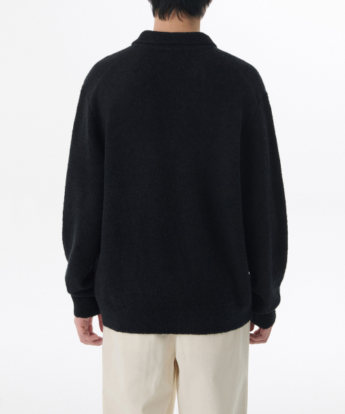 MUSINSA STANDARD（ムシンサスタンダード）の「ブークルカラーニット [ブラック]（ニット/セーター・メンズ・その他・SMALL/MEDIUM/LARGE/X-LARGE/XX-LARGE）」の2枚目の写真