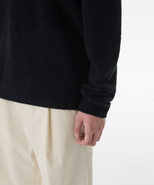 MUSINSA STANDARD（ムシンサスタンダード）の「ブークルカラーニット [ブラック]（ニット/セーター・メンズ・その他・SMALL/MEDIUM/LARGE/X-LARGE/XX-LARGE）」の5枚目の写真