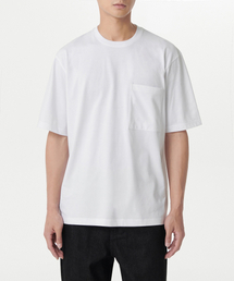 [クールタンダード] リラックスフィットクルーネックポケットTシャツ [ホワイト]