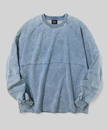 Verdnt（バーダント）の「Knit Denim Washed Sweatshirt [Light Blue]（スウェット）」