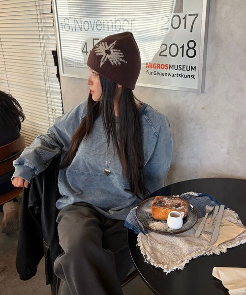 Verdnt（バーダント）の「ニットデニムウォッシングスウェットシャツ[ライトブルー]（スウェット・レディース・その他・LARGE/SMALL/MEDIUM）」の17枚目の写真