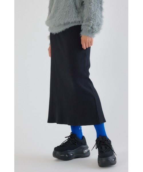 RODEO CROWNS WIDE BOWL（ロデオクラウンズワイドボウル）の「カットイージーナロースカート（スカート・レディース・ブラック/アイボリー/グレー×ホワイト/レッド/ライトブルー・SMALL/MEDIUM）」の2枚目の写真