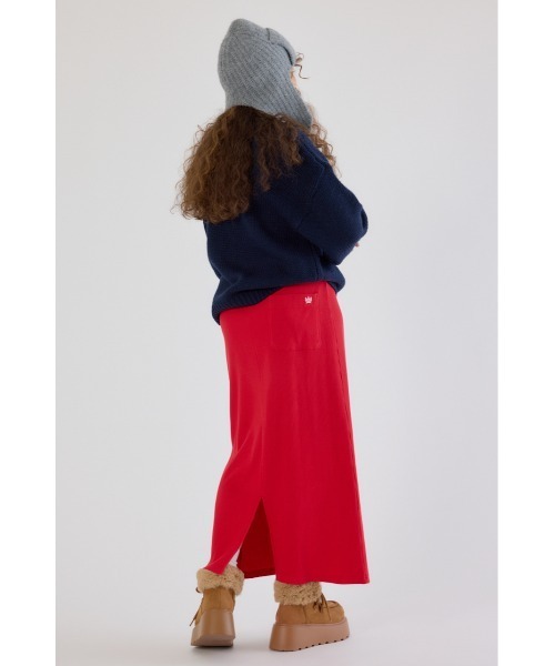 RODEO CROWNS WIDE BOWL（ロデオクラウンズワイドボウル）の「カットイージーナロースカート（スカート・レディース・ブラック/アイボリー/グレー×ホワイト/レッド/ライトブルー・SMALL/MEDIUM）」の17枚目の写真