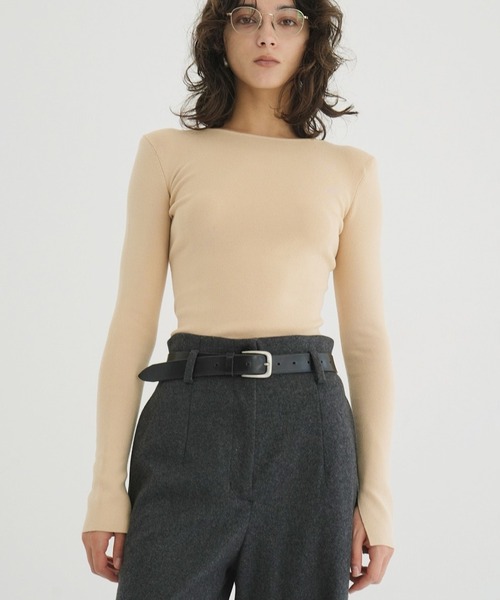 トップス CLANE SHOULDER PADS KNIT TOPS SHOULDER PADS KNIT TOPS（ニット/セーター）｜CLANE（クラネ）の