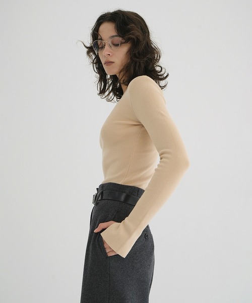 SHOULDER PADS KNIT TOPS（ニット/セーター）｜CLANE（クラネ）の