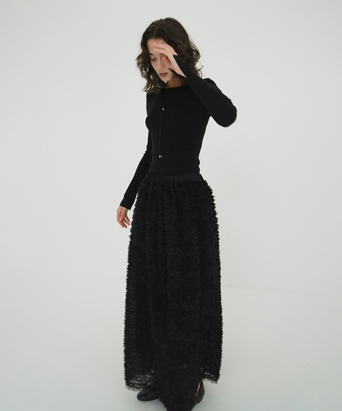 CLANE(クラネ)の「SHOULDER PADS KNIT TOPS(ニット/セーター・レディース・ブラック/ベージュ・1/2)」の5枚目の写真