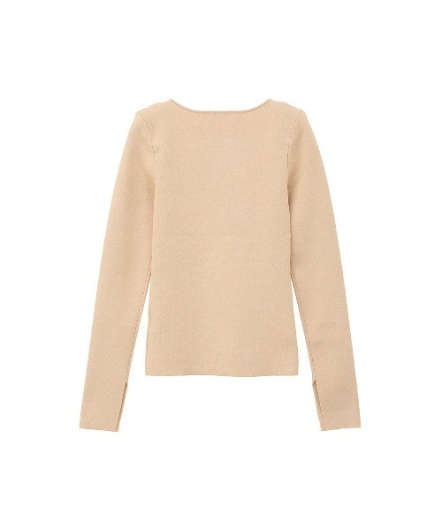 トップス CLANE SHOULDER PADS KNIT TOPS SHOULDER PADS KNIT TOPS（ニット/セーター）｜CLANE（クラネ）の