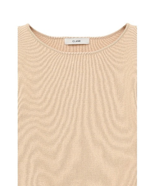 レアCLANE SHOULDER PADS KNIT TOPSクラネベージュ1 SHOULDER PADS KNIT TOPS｜TOPS(トップス)｜CLANE OFFICIAL ONLINE STORE