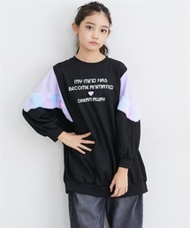 QUNTSTYLE（キュントスタイル）の「ポンチ素材ファー切替チュニック（スウェット・キッズ）」