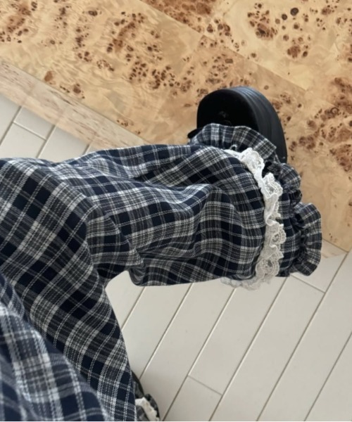 Vipoa(ヴィポア)の「check frill pants(その他パンツ・レディース・ブラック/ブラウン・FREE)」の9枚目の写真