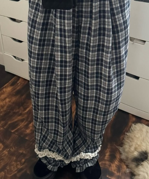 Vipoa(ヴィポア)の「check frill pants(その他パンツ・レディース・ブラック/ブラウン・FREE)」の10枚目の写真