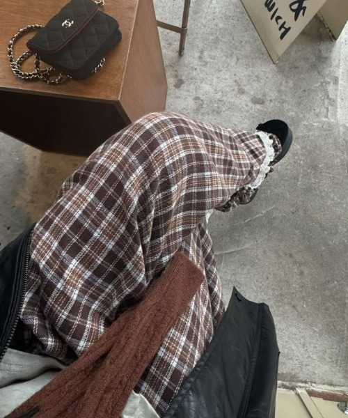 Vipoa(ヴィポア)の「check frill pants(その他パンツ・レディース・ブラック/ブラウン・FREE)」の12枚目の写真