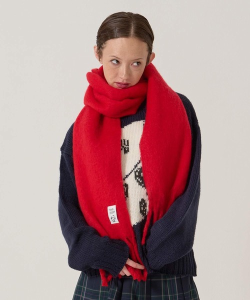 TINA：JOJUN（ティーナジョジュン）の「モヘアライク カラーマフラー TINA：JOJUN（マフラー・レディース・ブルー/ダークパープル/レッド・F）」の12枚目の写真