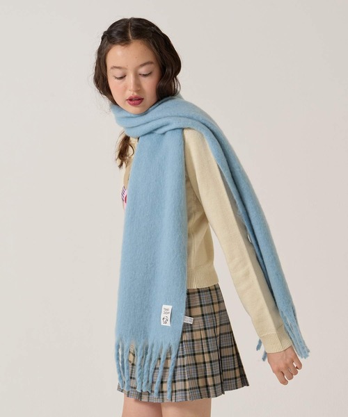 TINA：JOJUN（ティーナジョジュン）の「モヘアライク カラーマフラー TINA：JOJUN（マフラー・レディース・ブルー/ダークパープル/レッド・F）」の19枚目の写真