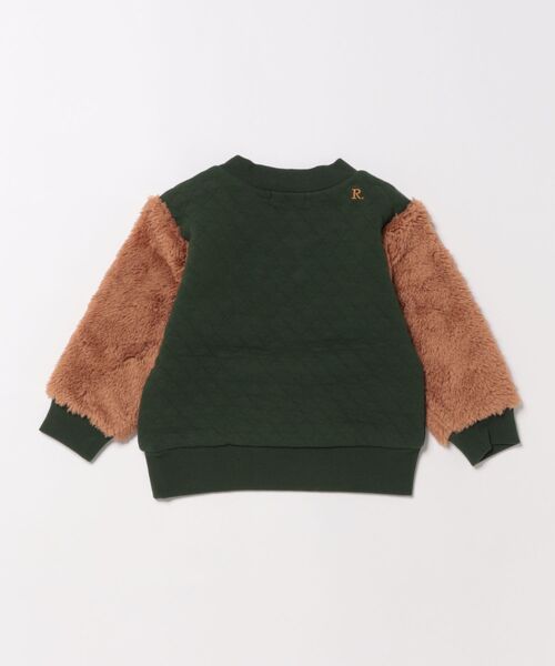 RAGMART（ラグマート）の「ニットキルトトレーナー（スウェット・キッズ・グリーン/グレー・95cm/90cm/80ｃｍ）」の3枚目の写真