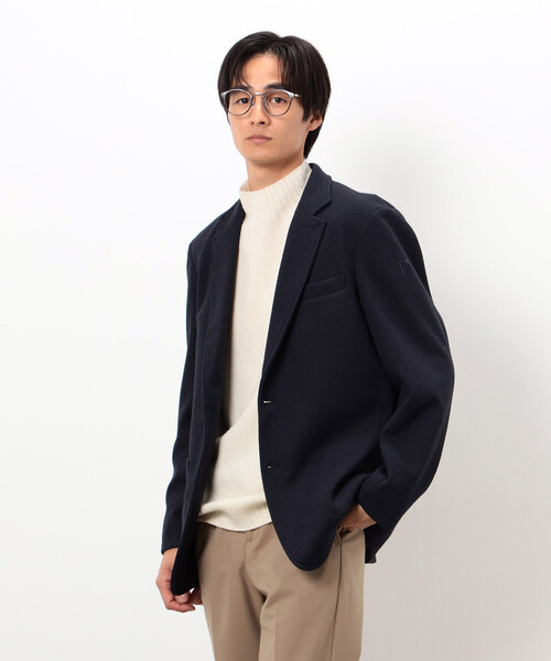 COMME CA ISM(コムサイズム)の「【セットアップ対応】ジャージー ツイード テーラードジャケット(テーラードジャケット・メンズ・チャコール/ネイビー・SMALL/MEDIUM/LARGE)」の2枚目の写真