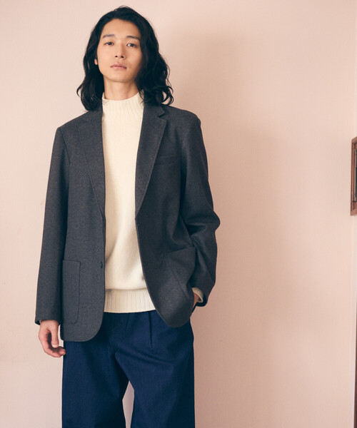 COMME CA ISM(コムサイズム)の「【セットアップ対応】ジャージー ツイード テーラードジャケット(テーラードジャケット・メンズ・チャコール/ネイビー・SMALL/MEDIUM/LARGE)」の1枚目の写真
