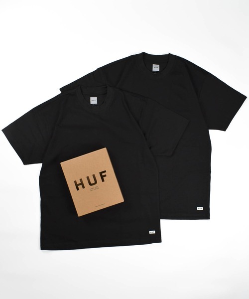 HUF(ハフ)の「【C-HUF2】【HUF/ハフ】HUF SET 2 PACK TEES AC01013(Tシャツ/カットソー・メンズ・ホワイト/ブラック・X-LARGE/LARGE/MEDIUM/SMALL/XX-LARGE)」の2枚目の写真