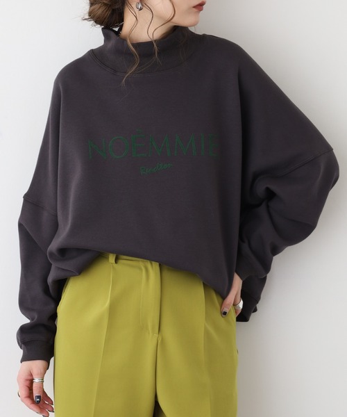 EGLANTINE(エグランティーヌ)の「EGLANTINE ロゴ入プルオーバーカットソー(Tシャツ/カットソー・レディース・ダークグリーン/チャコールグレー・40)」の3枚目の写真