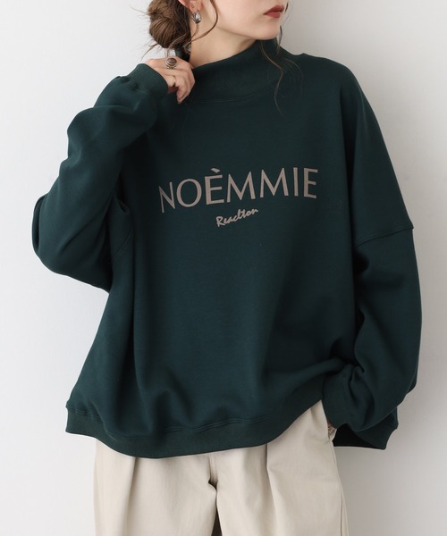 EGLANTINE(エグランティーヌ)の「EGLANTINE ロゴ入プルオーバーカットソー(Tシャツ/カットソー・レディース・ダークグリーン/チャコールグレー・40)」の7枚目の写真