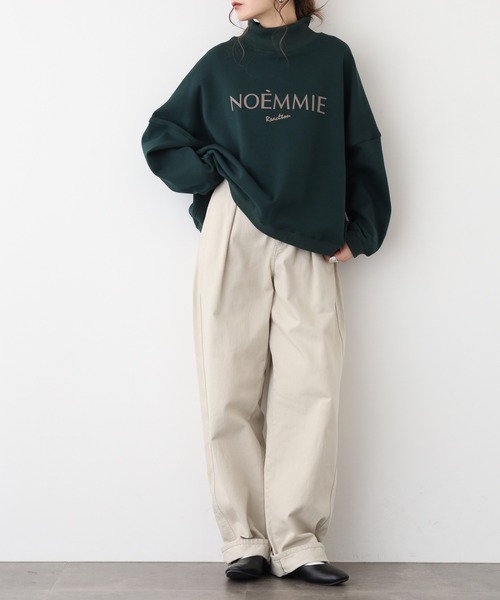 EGLANTINE(エグランティーヌ)の「EGLANTINE ロゴ入プルオーバーカットソー(Tシャツ/カットソー・レディース・ダークグリーン/チャコールグレー・40)」の8枚目の写真