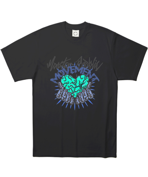 MONSTER REPUBLIC(モンスターリパブリック)の「マイハート ブルー Tシャツ ブラック(Tシャツ/カットソー・レディース・その他・LARGE/MEDIUM/SMALL/X-LARGE)」の1枚目の写真