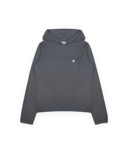 OAFISH(オアフィッシュ)の「CUTTING LOGO LABEL HOODIE, CHARCOAL(パーカー・レディース・その他・FREE)」の1枚目の写真