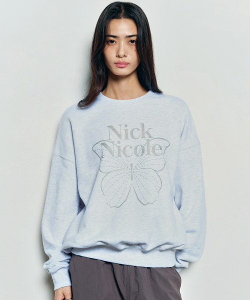 NICK&NICOLE(ニックアンドニコール)の「BUTTERFLY SIGNATURE SWEATSHIRT_MELANGE SILVER(スウェット・レディース・その他・FREE)」の2枚目の写真