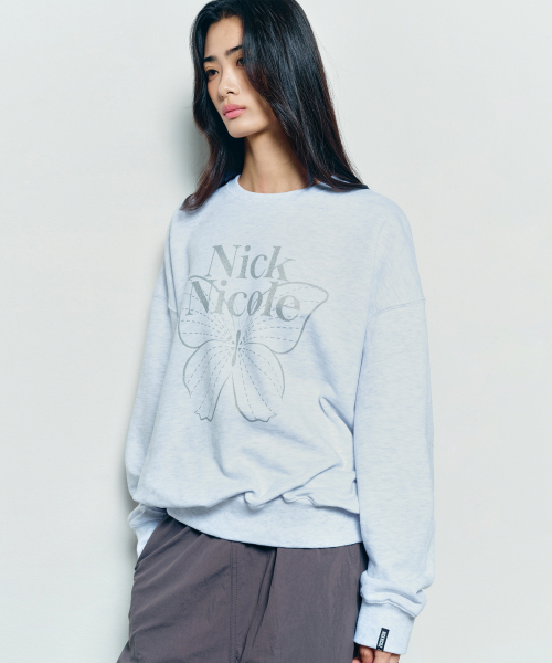 NICK&NICOLE(ニックアンドニコール)の「BUTTERFLY SIGNATURE SWEATSHIRT_MELANGE SILVER(スウェット・レディース・その他・FREE)」の3枚目の写真