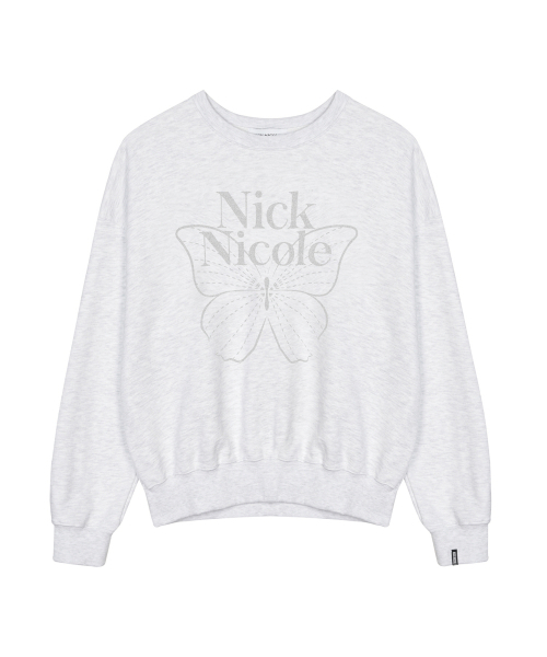 NICK&NICOLE(ニックアンドニコール)の「BUTTERFLY SIGNATURE SWEATSHIRT_MELANGE SILVER(スウェット・レディース・その他・FREE)」の4枚目の写真