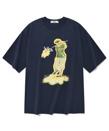 Fallett（ファレット）の「Flower Field Short Sleeve Tee Navy（Tシャツ/カットソー・メンズ）」