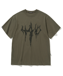 N4ND Trident Logo T-Shirts - Khaki