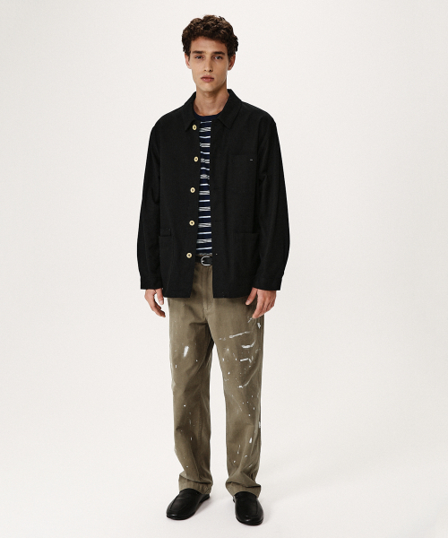 SHIRTER（シャーター）の「SERGE FRENCH WORKER JACKET (BLACK)（その他アウター・メンズ・その他・MEDIUM/LARGE/SMALL）」の3枚目の写真