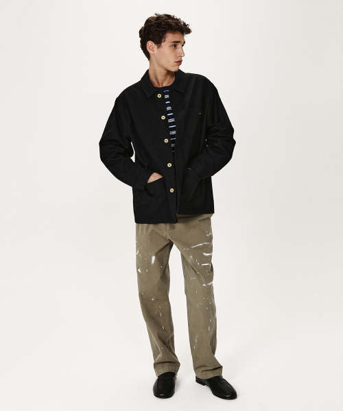 SHIRTER（シャーター）の「SERGE FRENCH WORKER JACKET (BLACK)（その他アウター・メンズ・その他・MEDIUM/LARGE/SMALL）」の4枚目の写真
