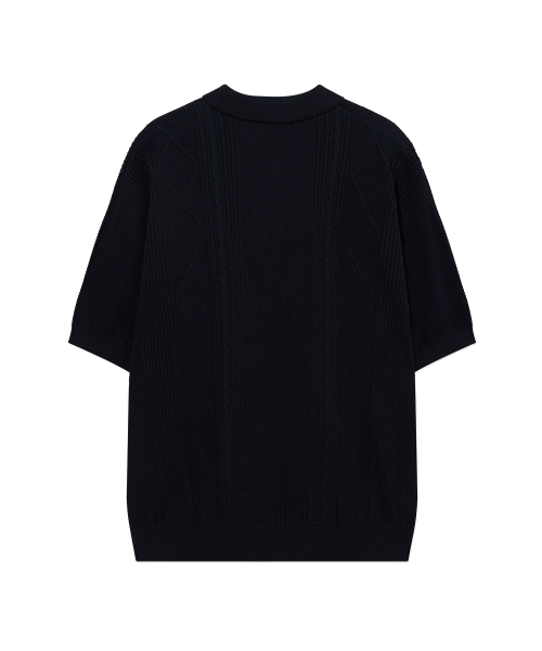 COVERNAT(カバーナット)の「スモールアセンティックスカッシュケーブルハーフニットダークネイビー(ニット/セーター・レディース・その他・X-SMALL/SMALL/MEDIUM/LARGE/X-LARGE/XX-LARGE)」の3枚目の写真
