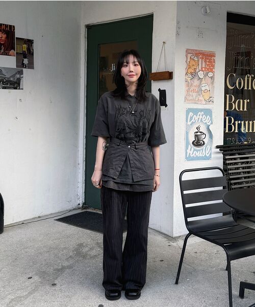 MOZMOZ(モズモズ)の「スパイダー オーバーサイズ ピグメント 半袖Tシャツ チャコール(Tシャツ/カットソー・レディース・その他・XXL/M/XL)」の18枚目の写真