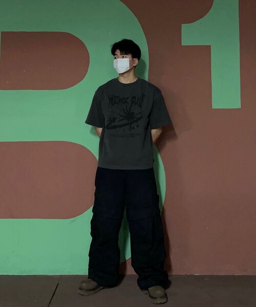MOZMOZ(モズモズ)の「スパイダー オーバーサイズ ピグメント 半袖Tシャツ チャコール(Tシャツ/カットソー・レディース・その他・XXL/M/XL)」の20枚目の写真