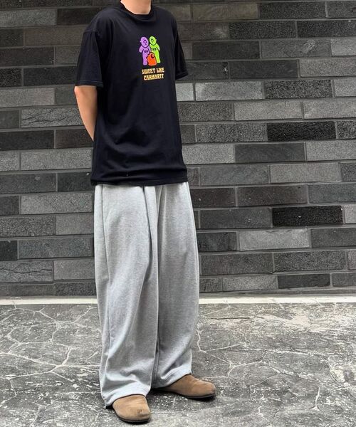 bounDary(バウンダリー)の「ワンタッチストリングロングスウェットパンツ【グレー】(スウェットパンツ・レディース・その他・MEDIUM/LARGE/X-LARGE)」の4枚目の写真